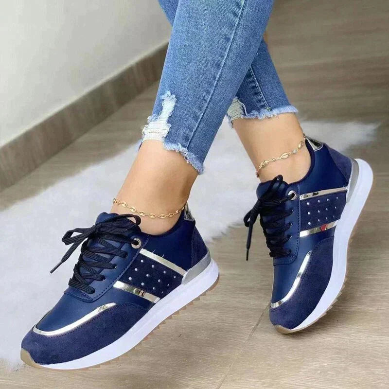 Dam Sportskor Trendiga Andningsbara Sneakers-1