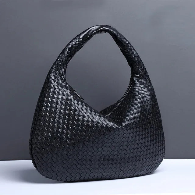 Dam Axelväska Flätad Design Hållbart Material 7