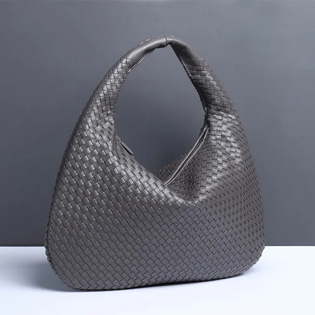 Dam Axelväska Flätad Design Hållbart Material 13