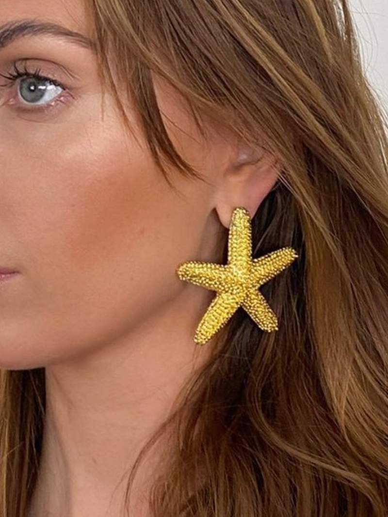 Kvinnors Örhängen Skaldesign i Silver Metall-1