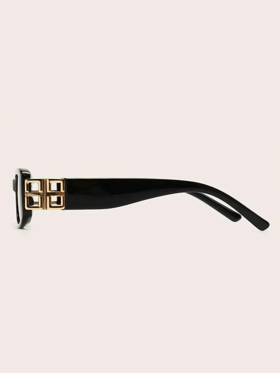 Dam Solglasögon Vintage Retro Stil Plast Metall med UV-Skydd-5