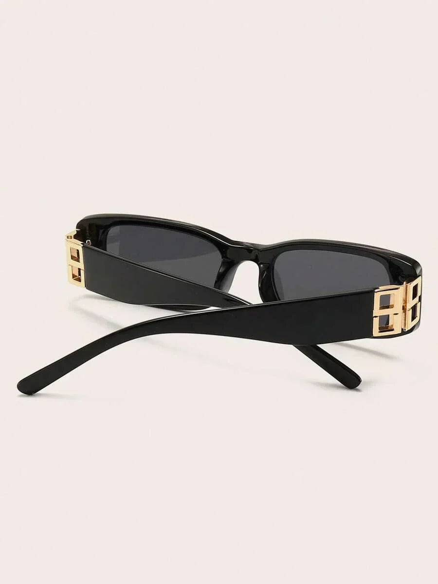 Dam Solglasögon Vintage Retro Stil Plast Metall med UV-Skydd-4