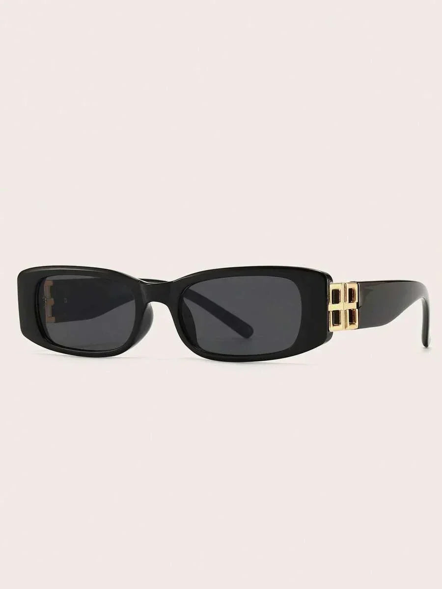 Dam Solglasögon Vintage Retro Stil Plast Metall med UV-Skydd-2