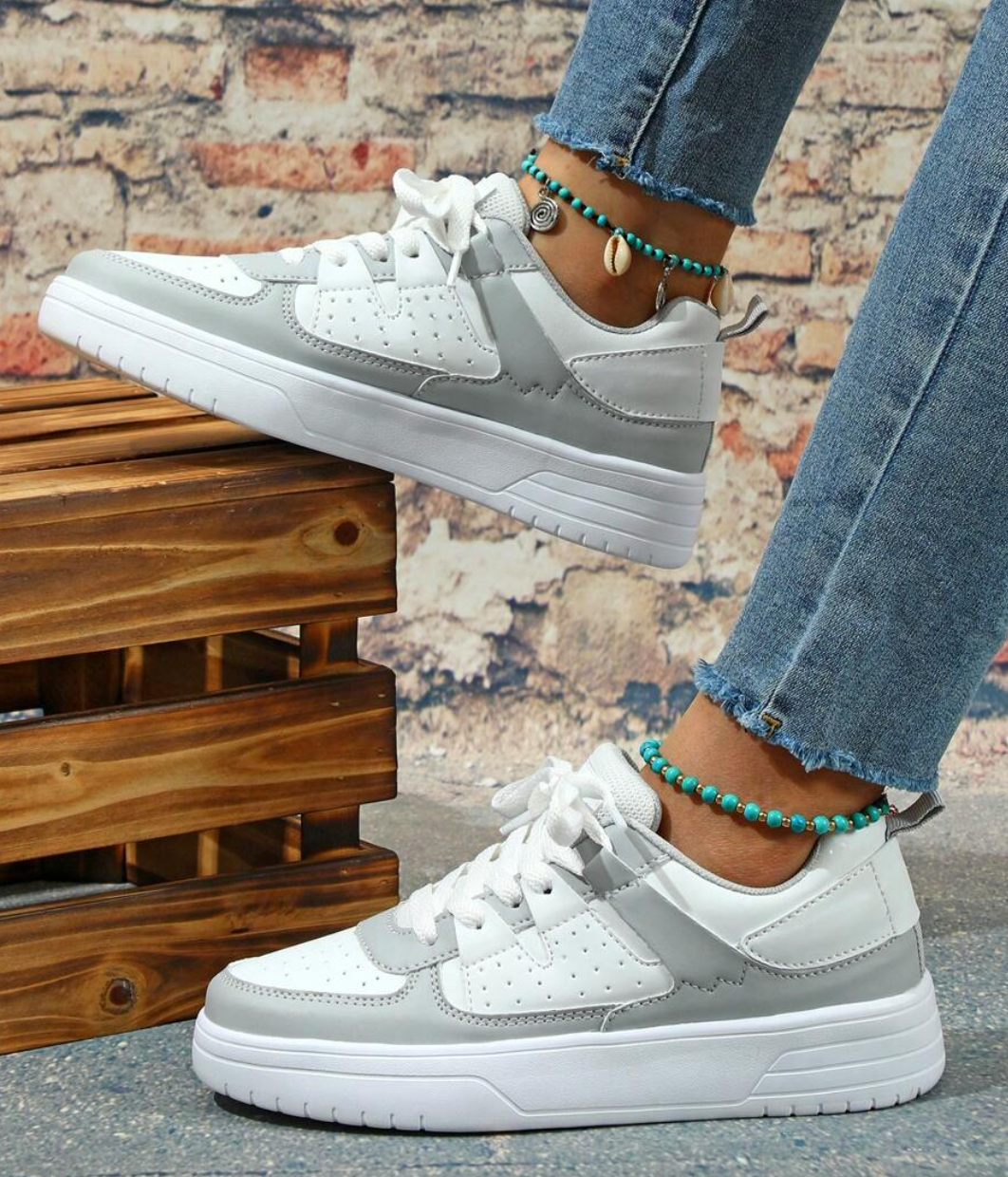 Kvinnors Chunky Sneakers Sportig Textil Sula-3
