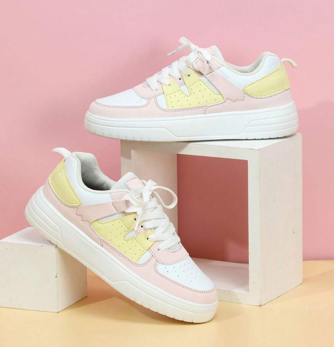 Kvinnors Chunky Sneakers Sportig Textil Sula-4