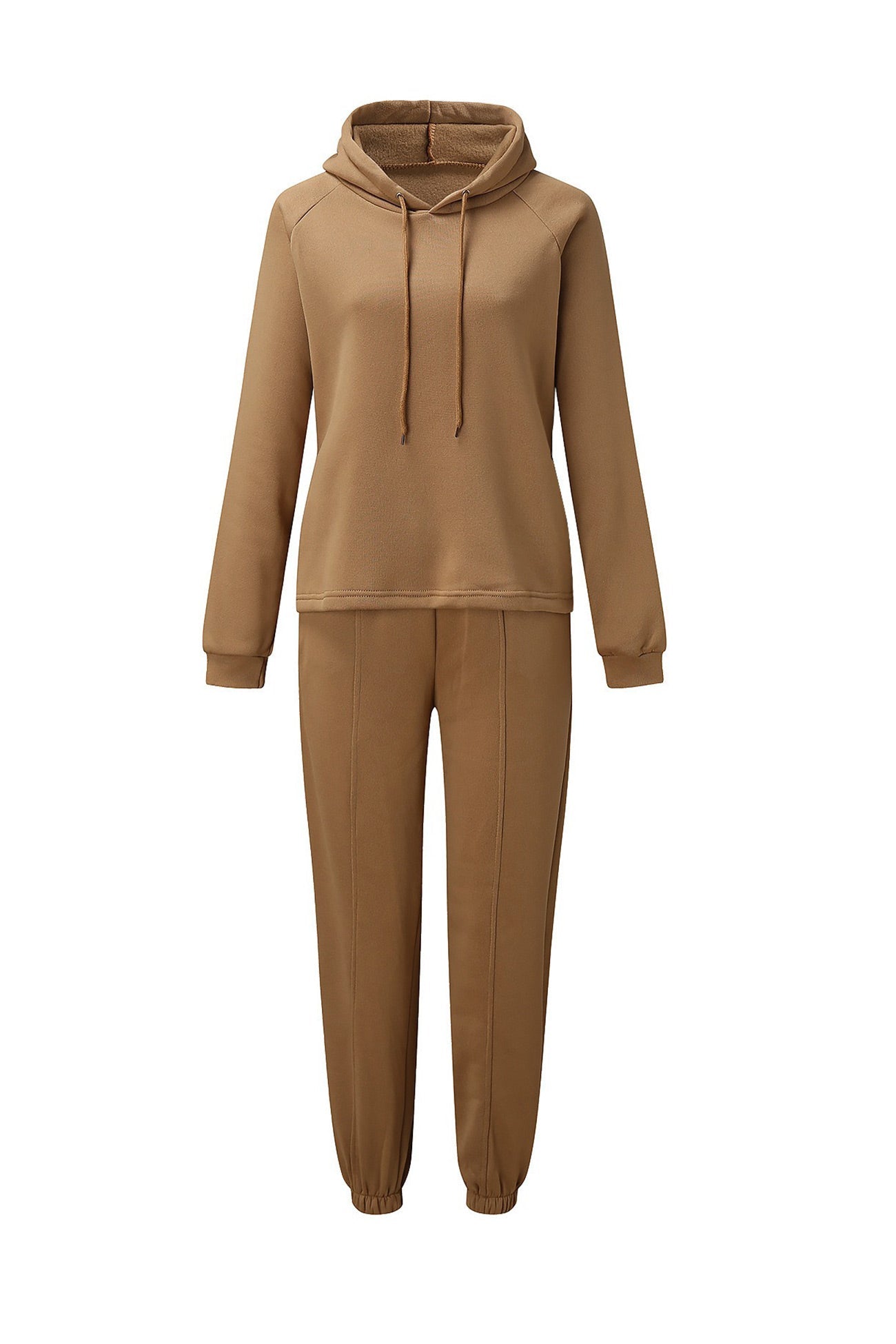 Dam Korta Kostymer Med Huva Enfärgad Polyester-2
