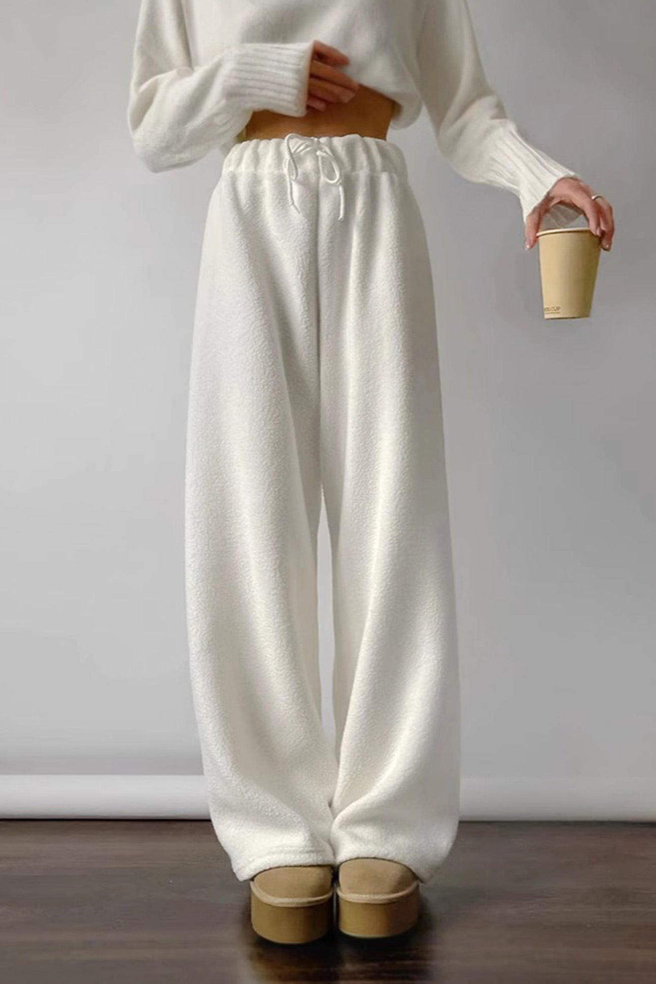 Variant image for Fleecebyxor Dam Elastiskt Midjeband Mjukt Fleece Material-4