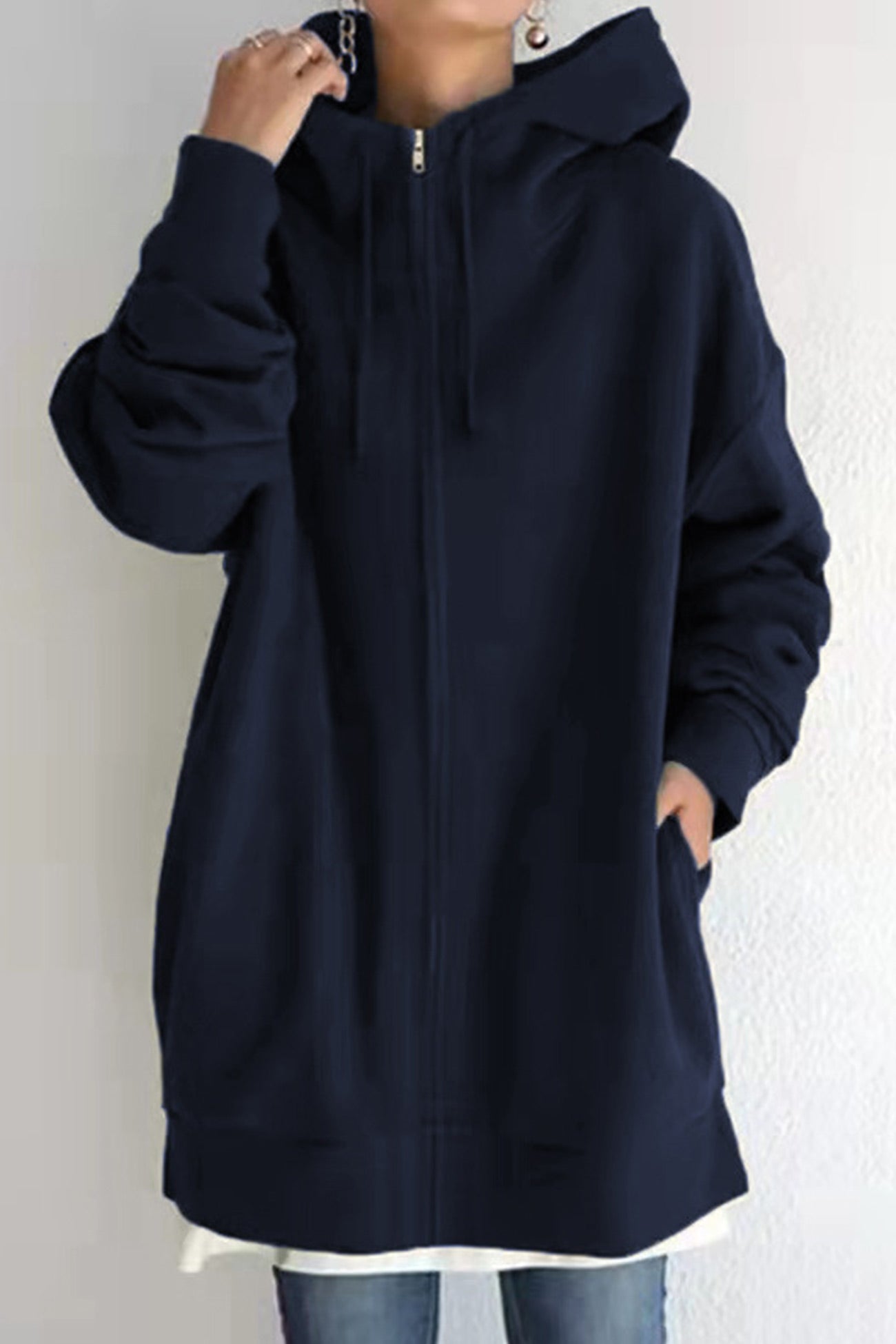 Dam Hoodie Isolerande Polyester och Bomull 17
