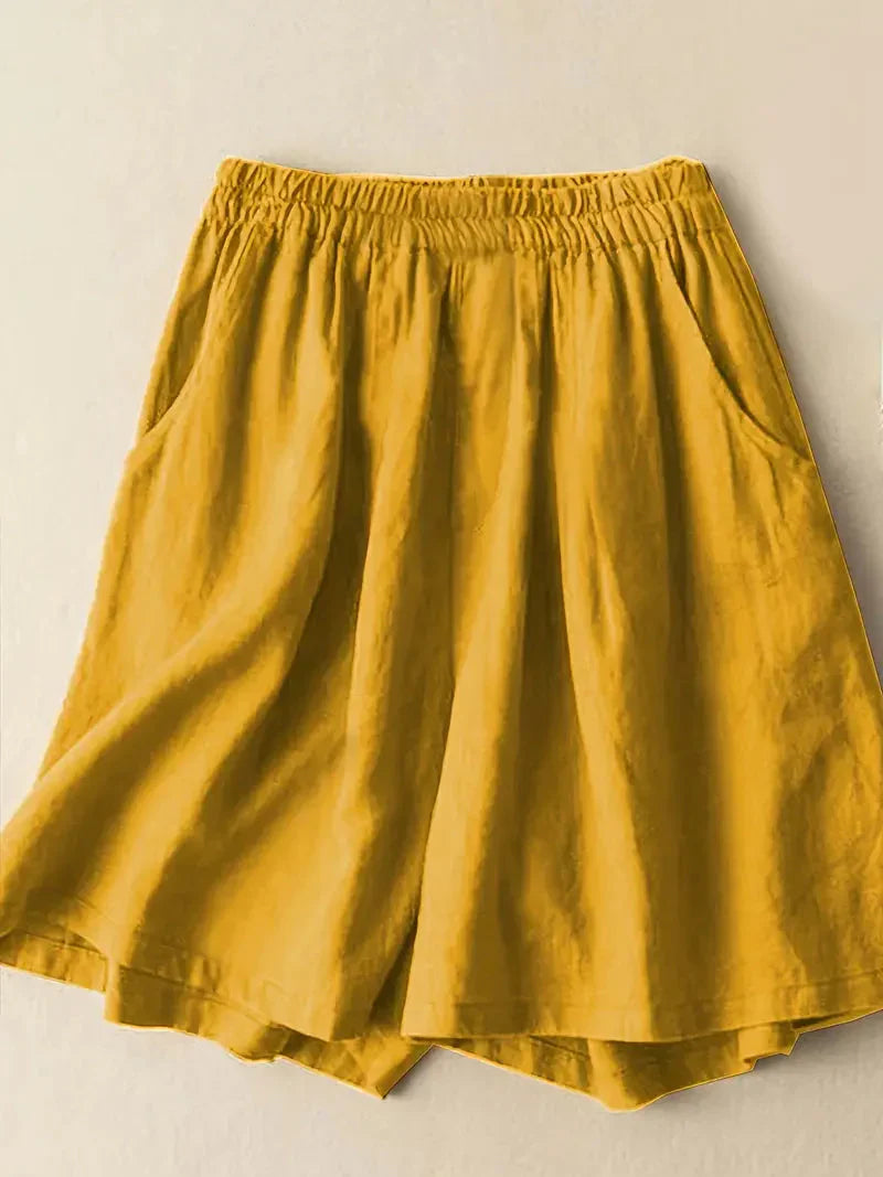 Variant image for Kvinnors Högmidjade Shorts Lätt Rayon-31