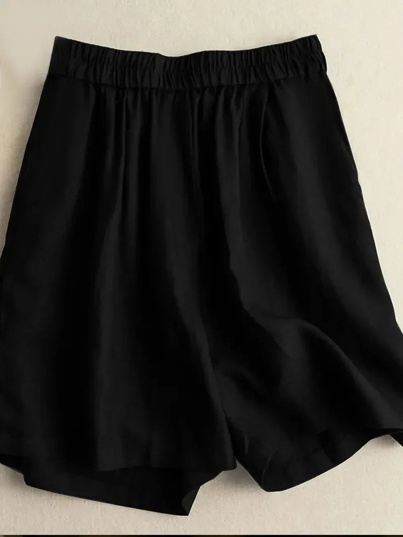 Kvinnors Högmidjade Shorts Lätt Rayon-2