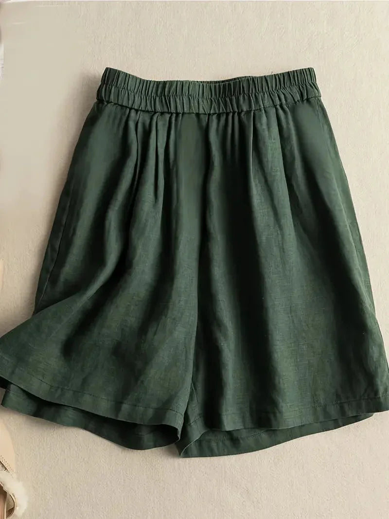 Variant image for Kvinnors Högmidjade Shorts Lätt Rayon-11