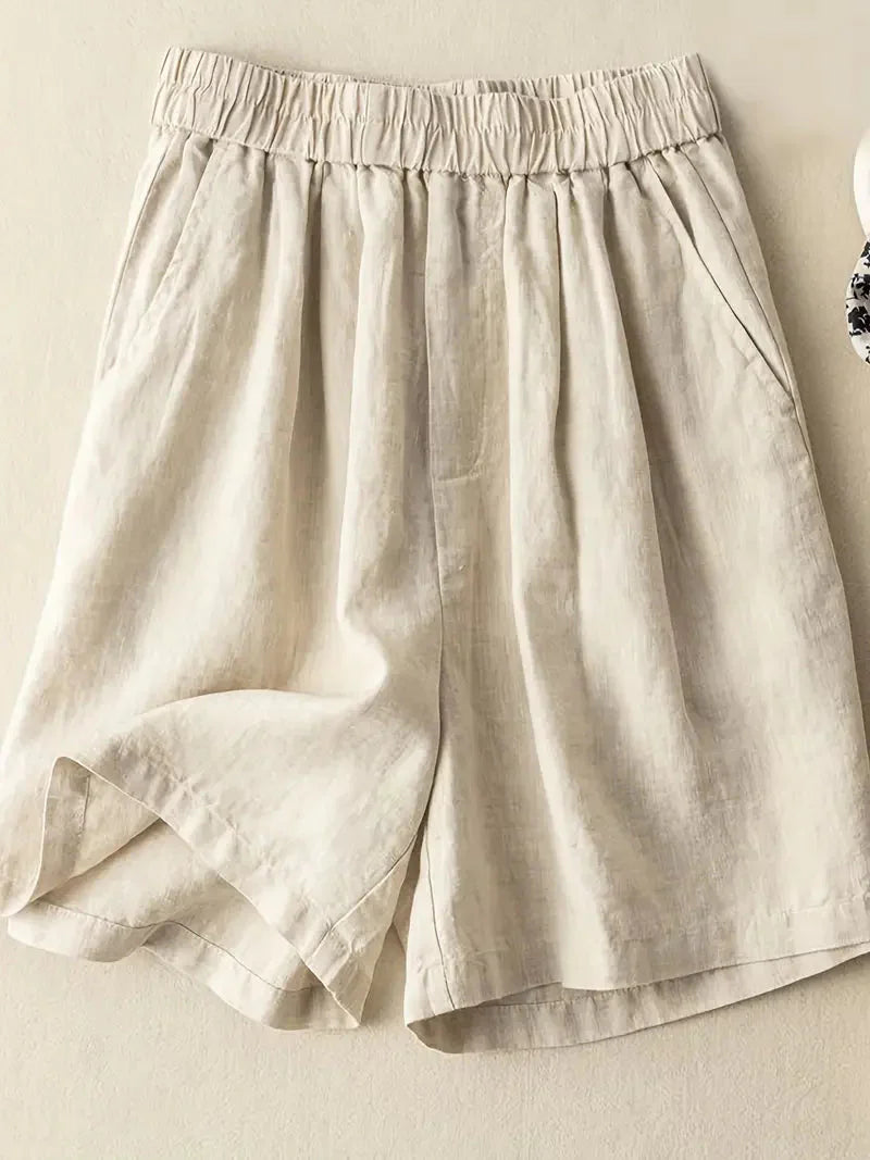 Variant image for Kvinnors Högmidjade Shorts Lätt Rayon-16