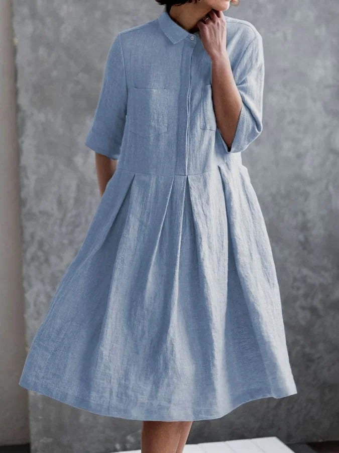 Fina Dam Klänningar Tidlös Charm Lätt Material Elegant Silhuett-2