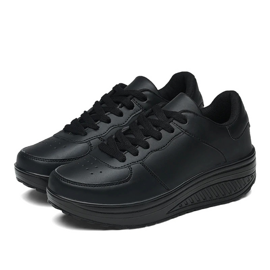 Kvinnors Sport Sneakers Trendig Design Andningsbart Syntetmaterial-1