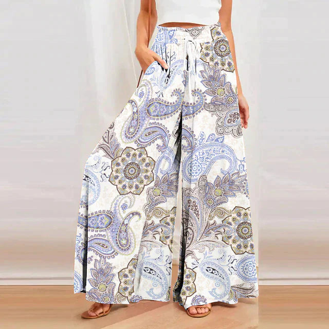 Variant image for Snygga Byxor Dam Luftiga 100% Bomull Hög Midja-36