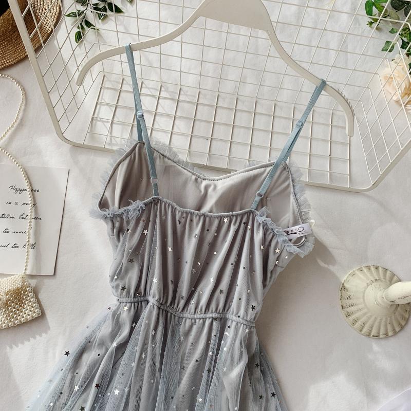 Kvinnors Midi Klänning Hjärtformad Halsringning Paljetter Bomull Polyester Spandex-3