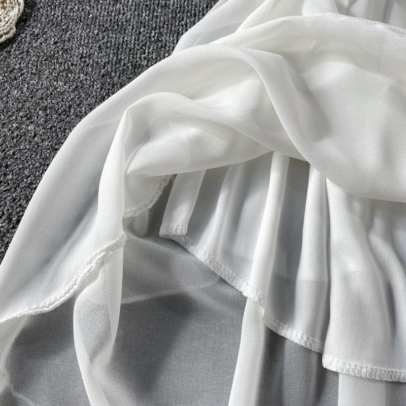 Kvinnors Miniklänning A-linje Spaghettiband Polyester 4