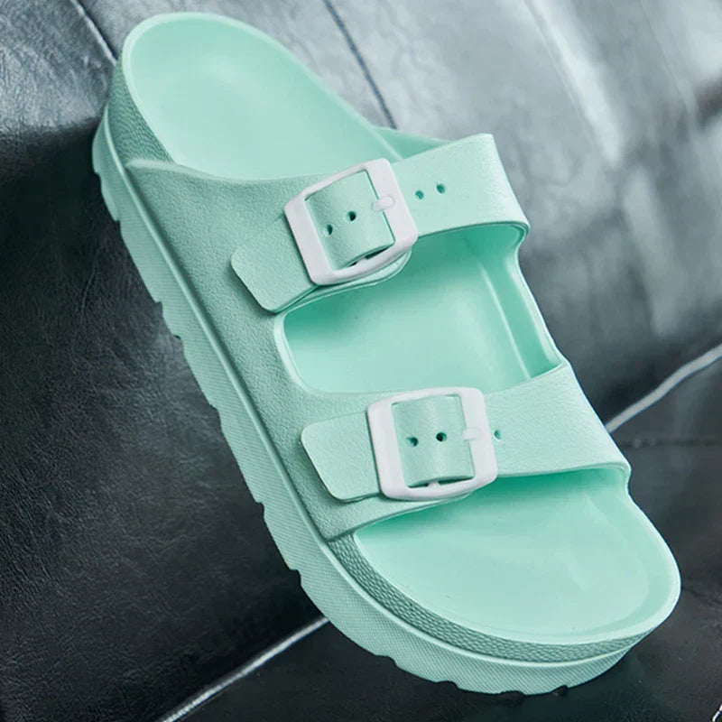 Sandaler Dam Plattform i Syntetiskt Läder – Chic Design för Sommar och Avslappnade Tillfällen, Storlek 36-41 7