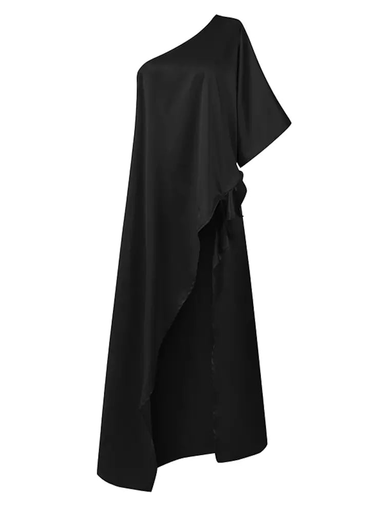 Dam Blus En Axels Design Överdimensionerad Polyester-5
