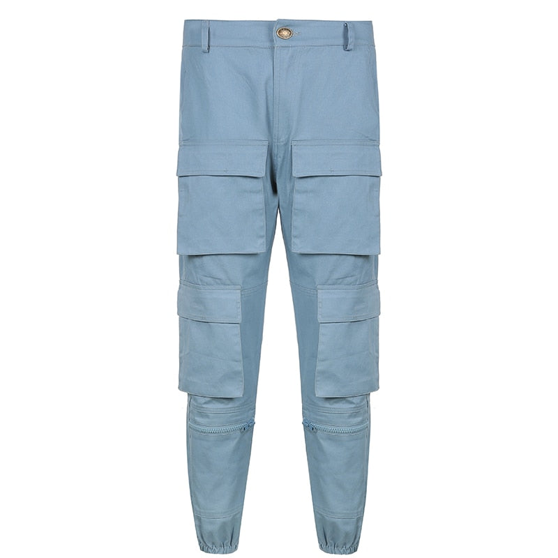 Herr Lastbyxor Randig Polyester Spandex-5