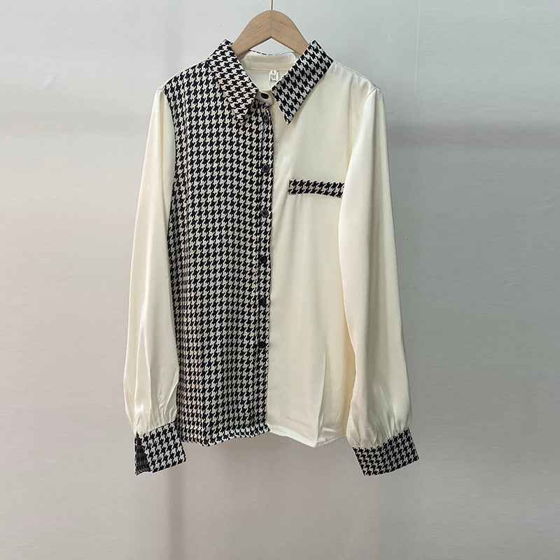 Herrskjorta Långärmad Urban Stil Polyester Täckbar Krage-5