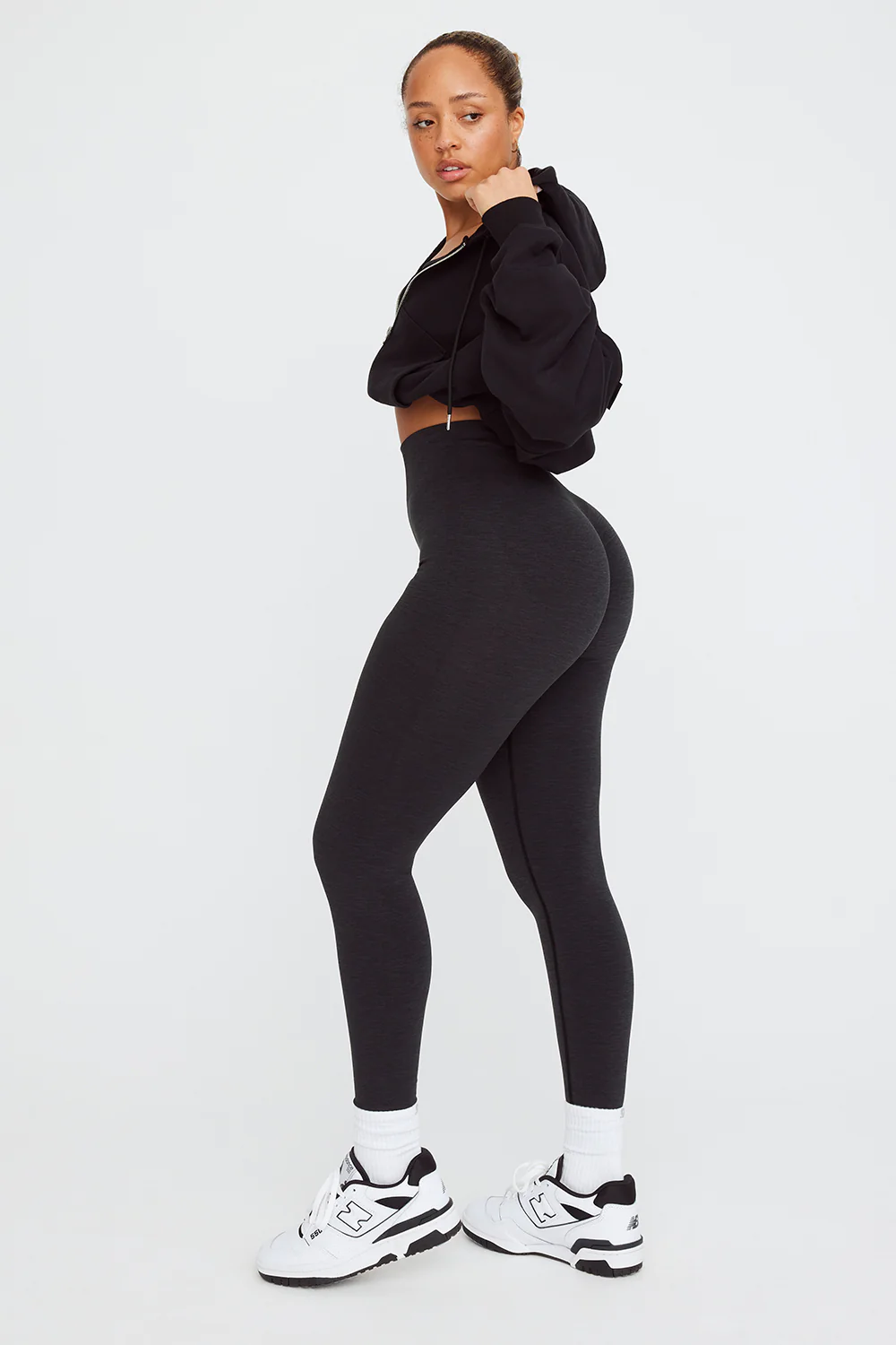 Dam Leggings Hög Midja Sömlösa Scrunch Design Återvunnen Material-3