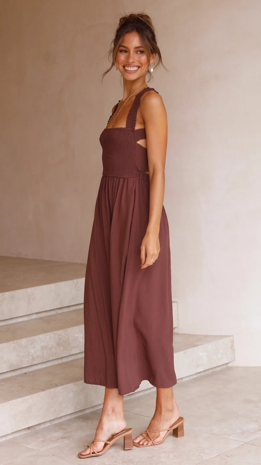 Dam Maxiklänning Elegant Polyester Maxi Klänning-5