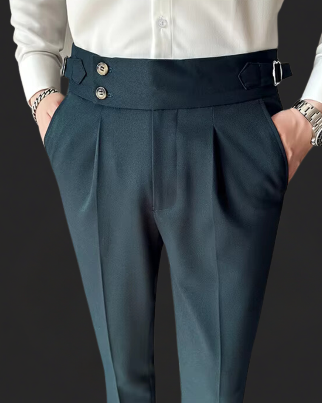 Variant image for Herrbyxor Justerbart Midjeband Klassisk Skärning Polyester Bomull-33