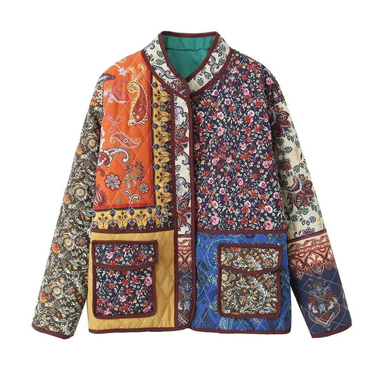 Kvinnors Överdimensionerad Blazer Blommönster Polyester 1