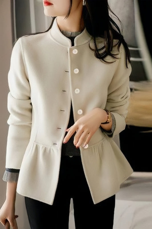 Dam LÄng Vinterjacka Minimalistisk Polyester-1