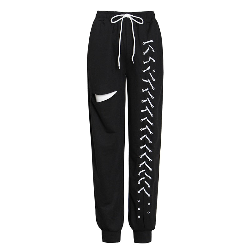Herr Joggingbyxor Monokrom Polyester Loose Fit-3