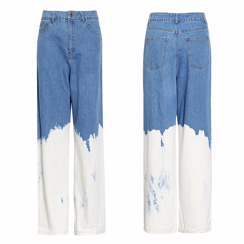 Dam Jeans Med Hög Midja Avslappnad Polyester-4
