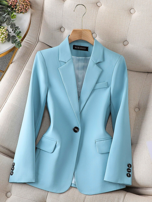 Kvinnors Blazer Skräddarsydd Slim Fit Högkvalitativt Tyg-1