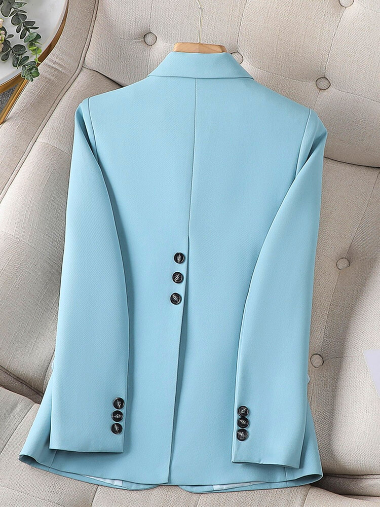 Kvinnors Blazer Skräddarsydd Slim Fit Högkvalitativt Tyg-2