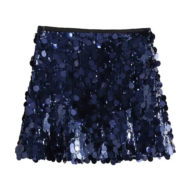 Kvinnors Mini Paljettkjol Elegant Polyester för Fest och Utekvällar 6