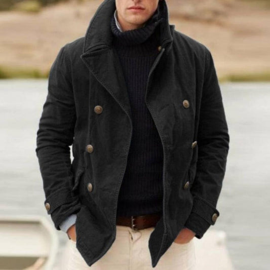 Damjacka med Dubbla Knappar och Varmt Foder i Högkvalitativ Polyester-1