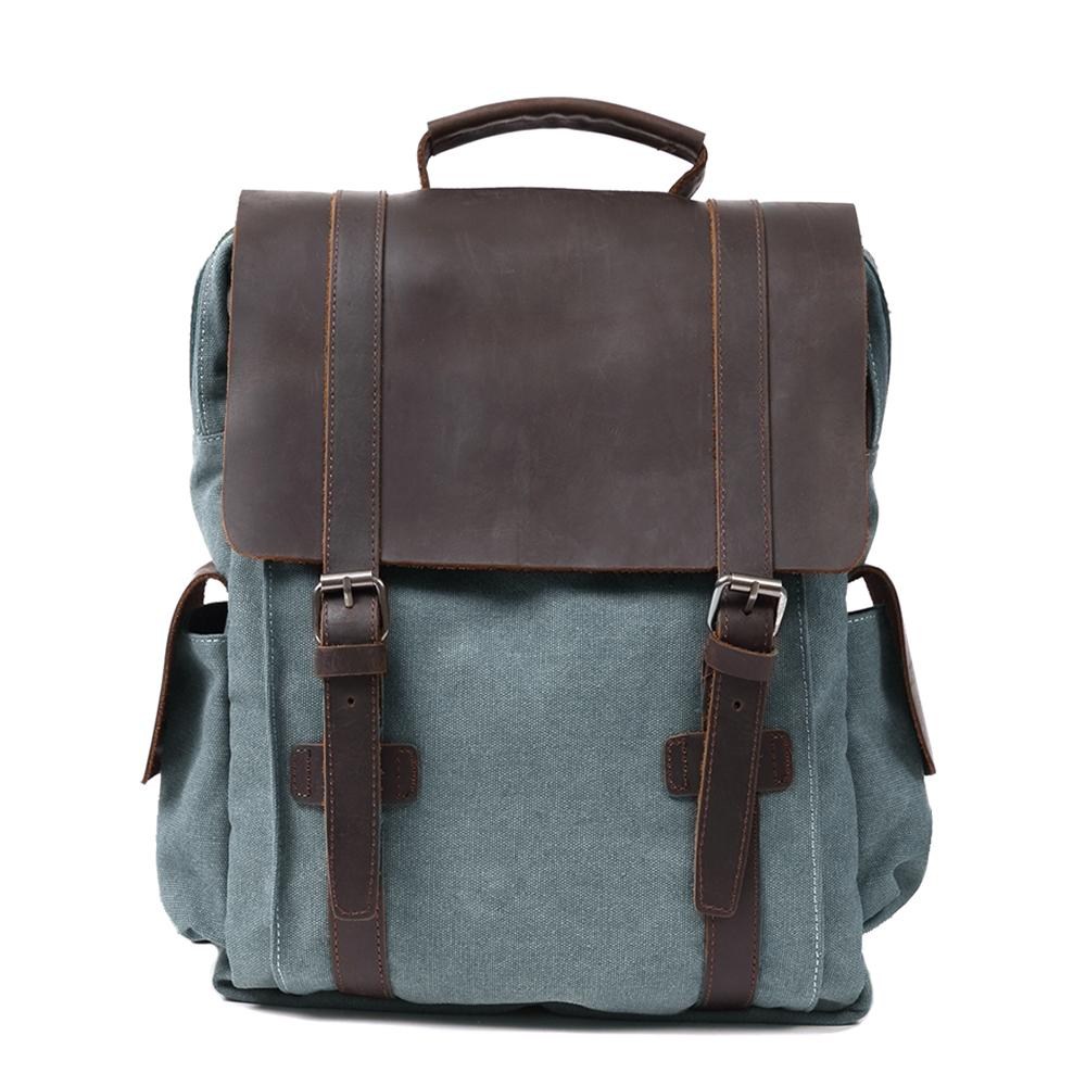 Unisex Ryggsäck Kompakt Canvas Vintage Stil Durable Material 1