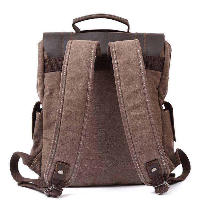 Unisex Ryggsäck Kompakt Canvas Vintage Stil Durable Material 2