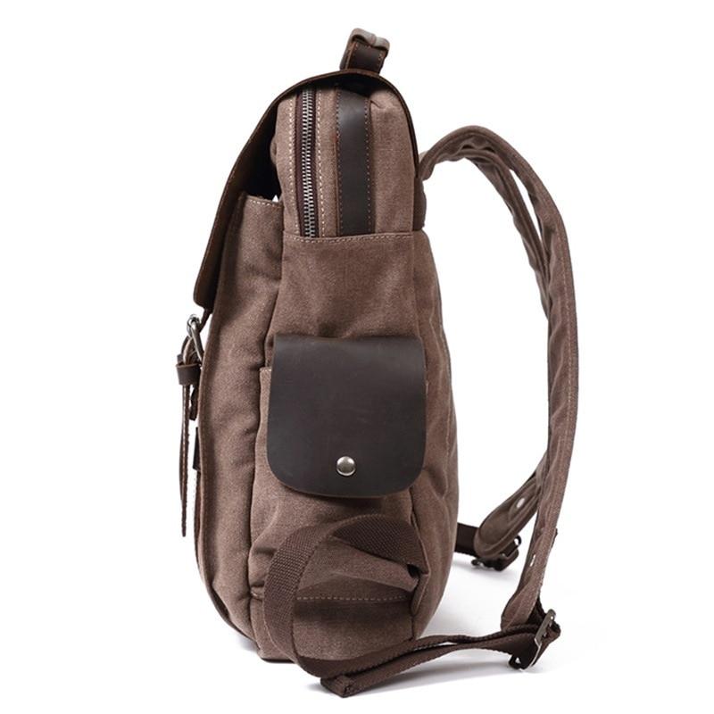 Unisex Ryggsäck Kompakt Canvas Vintage Stil Durable Material 4
