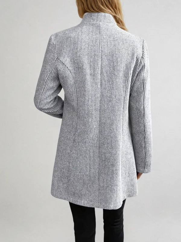 Kvinnor Blazerjacka Modern Polyester-5