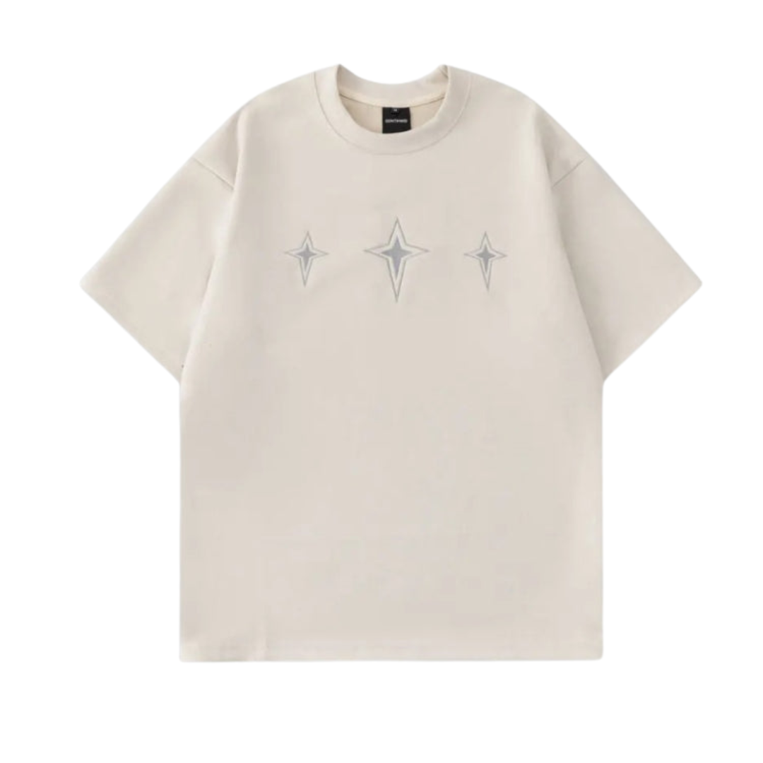 Dam T-shirt Vintage Broderad Polyester-1