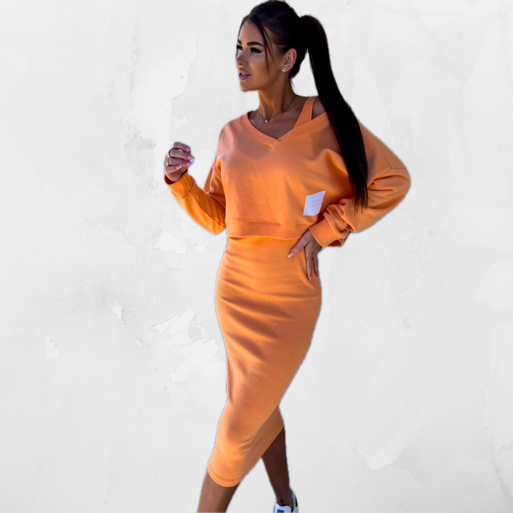 Kvinna Klänning Avslappnad Polyester-2