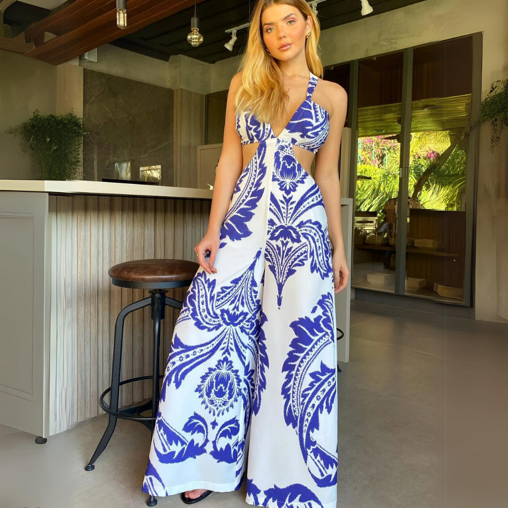 Dam Overall Sommar Lätt Material Justerbart Midjeband-1