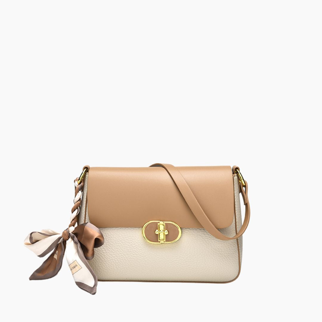 Dam Axelväska Veganskt Läder Justerbara Remmar Rymlig Inredning-1