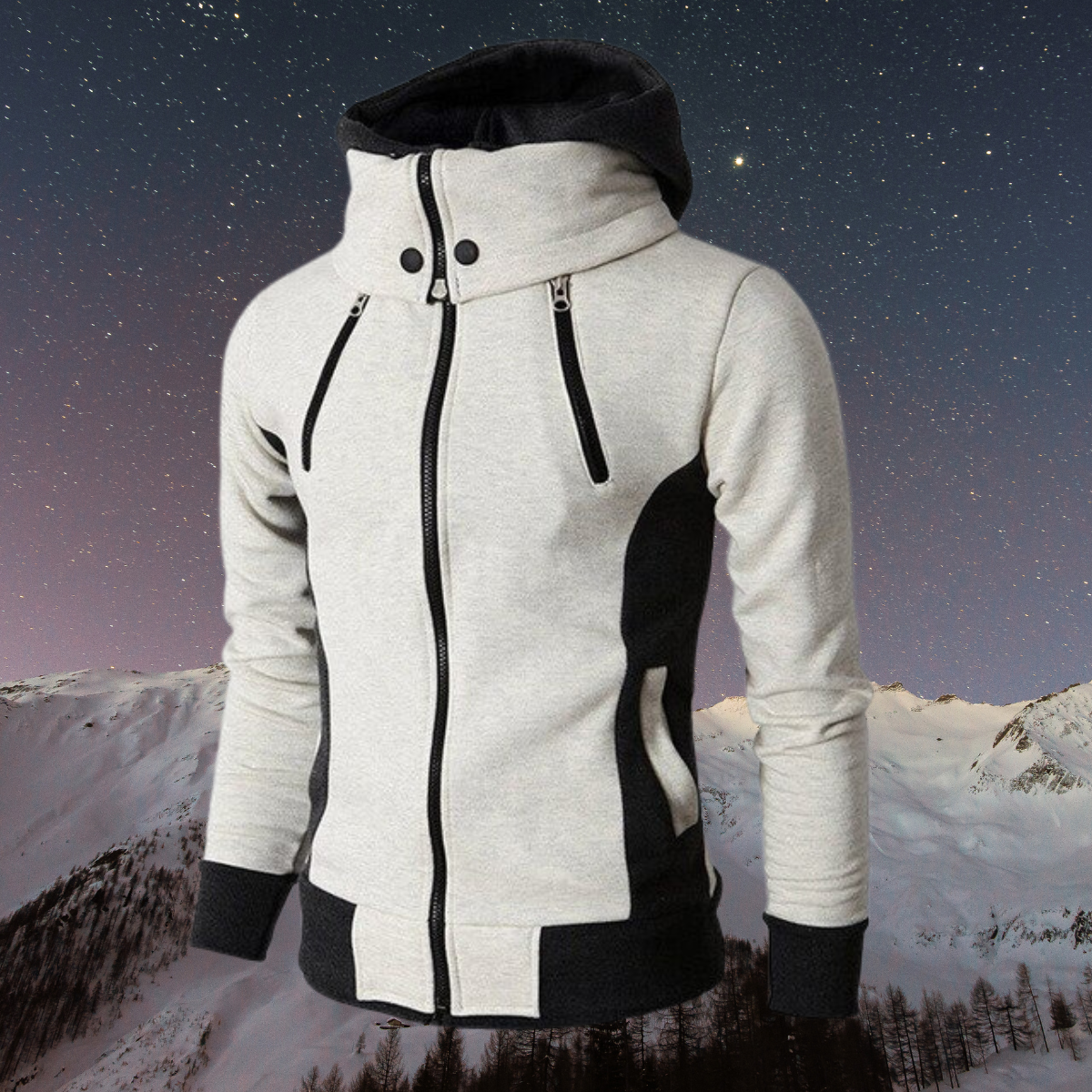 Damer Fleece Hoodiejacka Sjal Krage Polyester Smal Passform 3