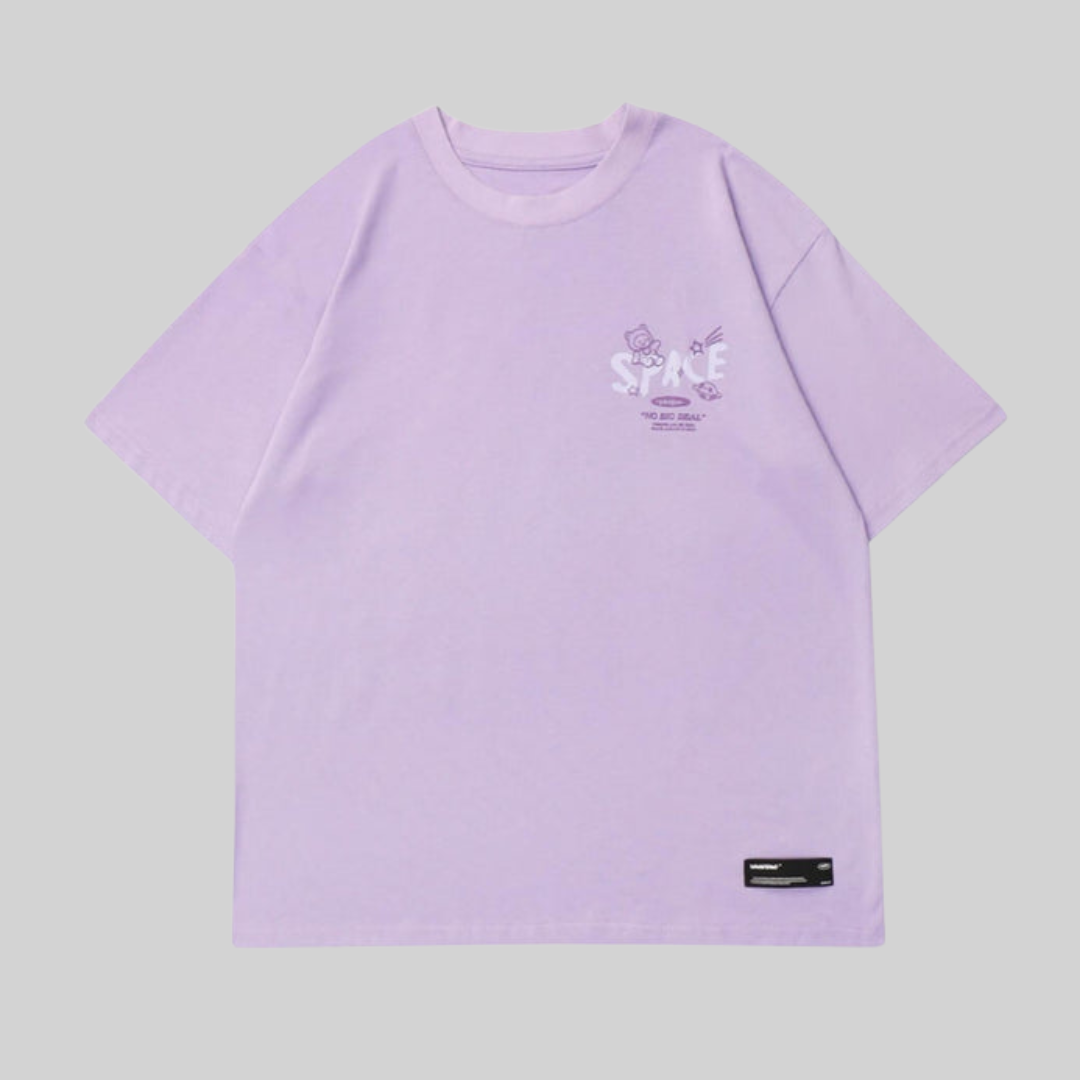 Herr T-shirt Casual Cartoon Design Bomull/Polyester-2