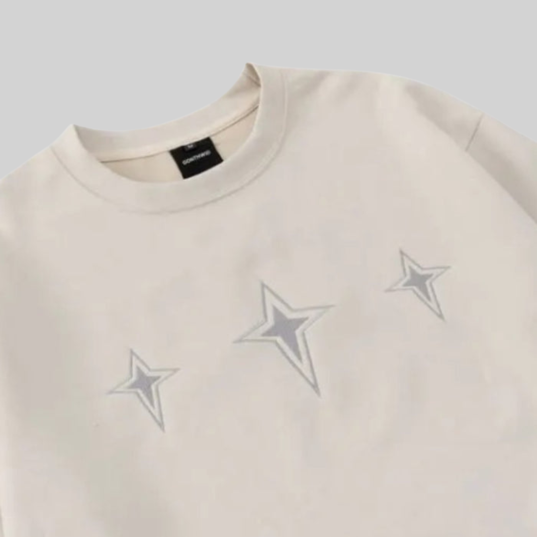 Dam T-shirt Vintage Broderad Polyester-3
