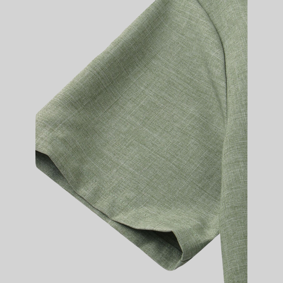 Dam Skjorta V-Hals Lätt Polyester och Bomull-5