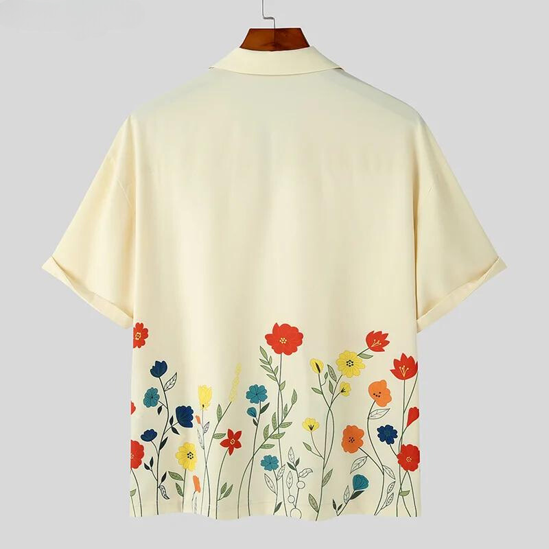 Dam Blommig Topp Av Mjuk Polyester Avslappnad Passform 3