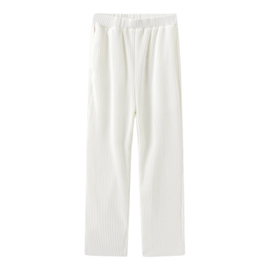 Kvinnors Casual Byxor Hög Elastisk Midja Chiffon-1